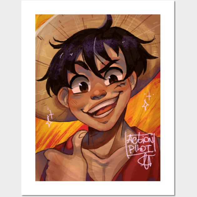 Monkey D. Luffy Wall Art by actionpilot